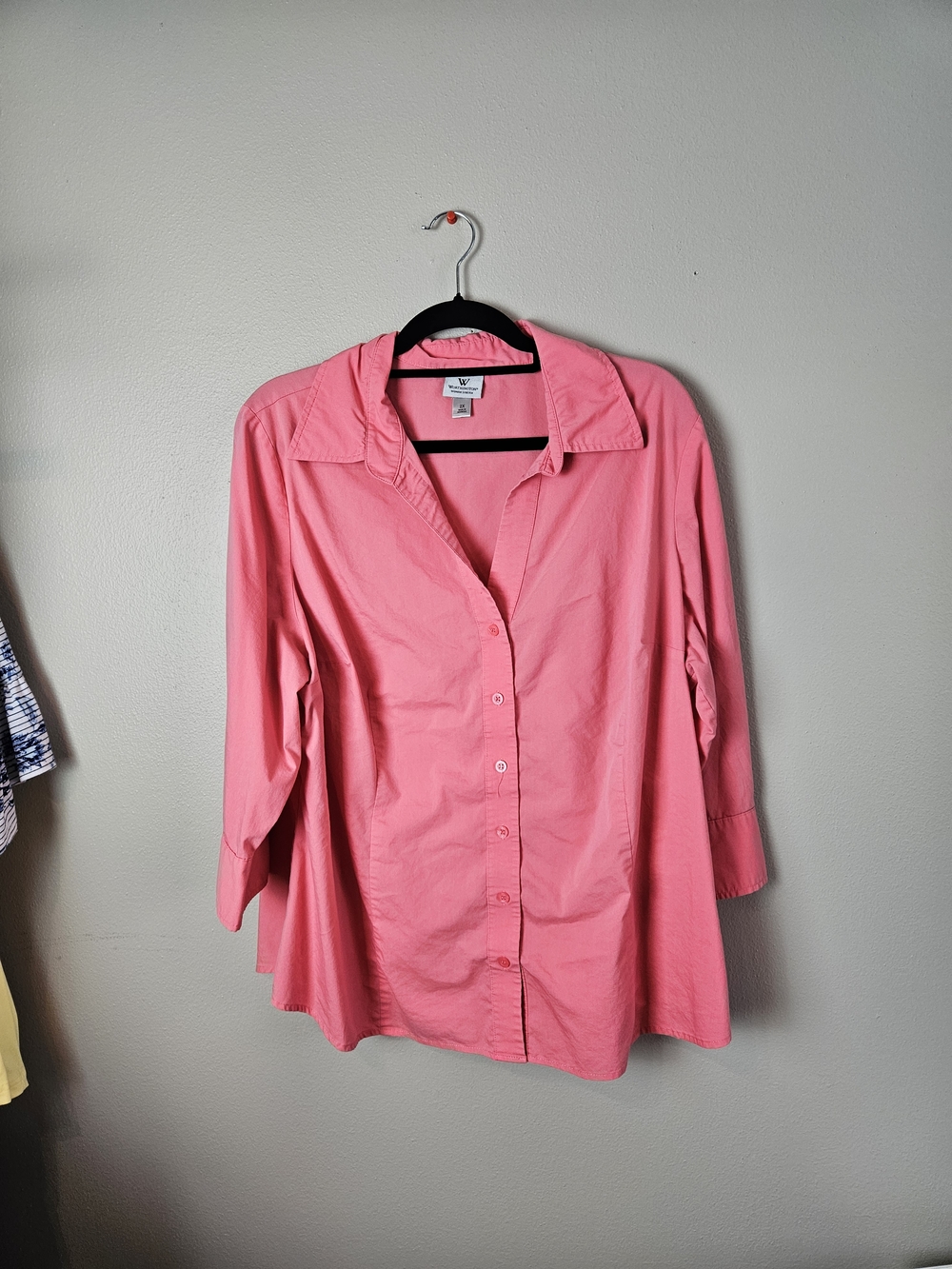 Worthington Coral Pink Button-Down Shirt